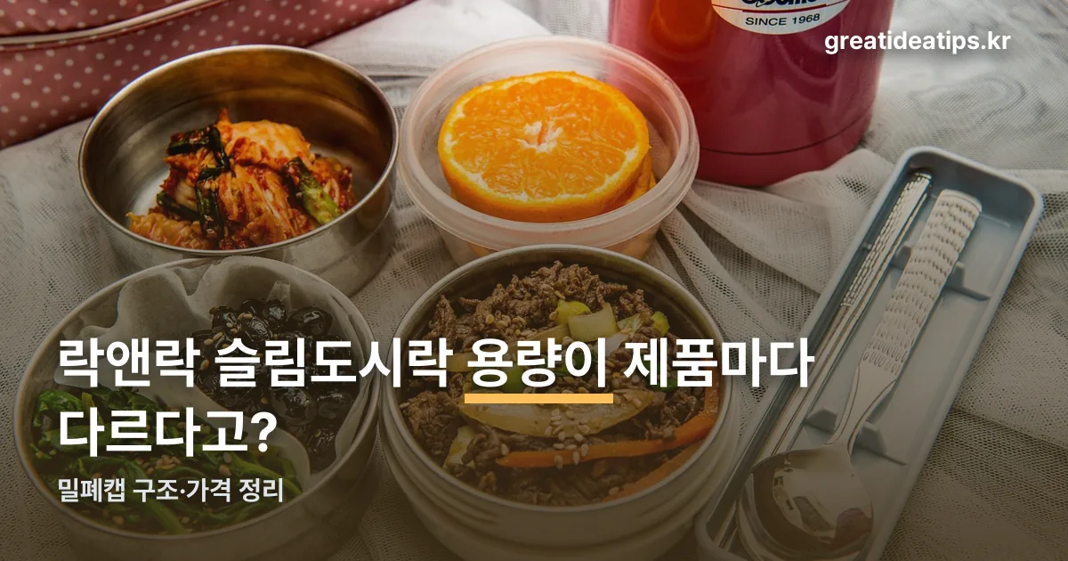 락앤락 슬림도시락 정리 썸네일