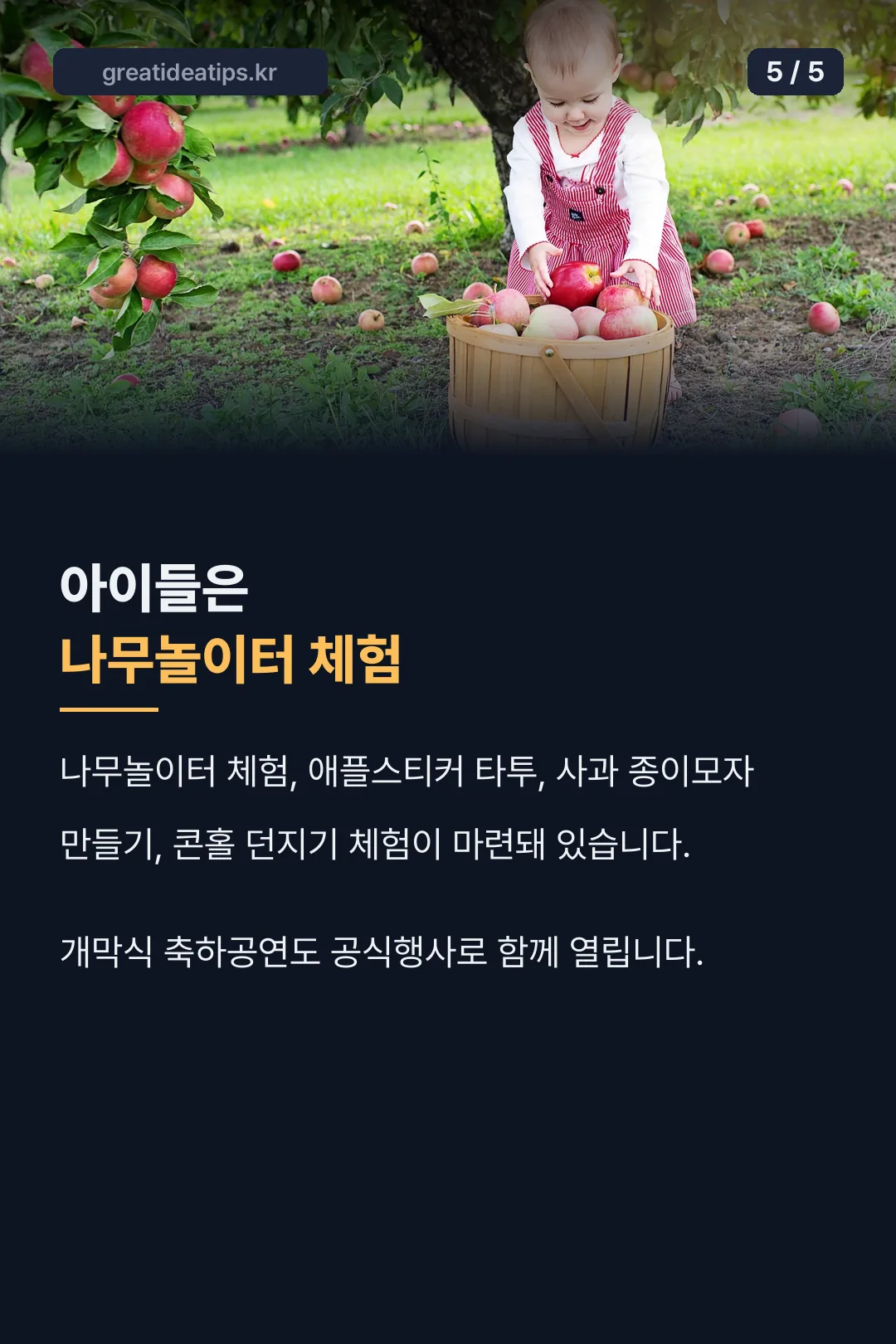 아이들 체험 프로그램 안내